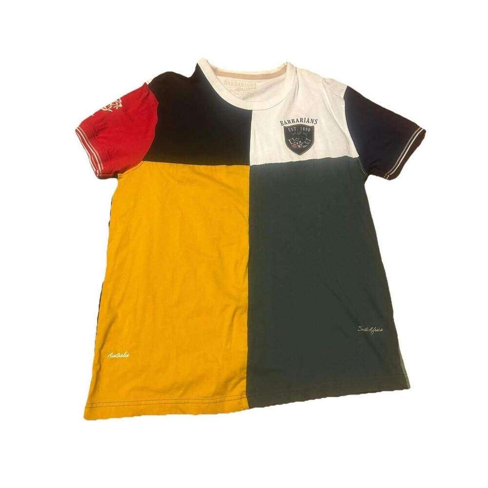 Black Legend Barbarians T-Shirt Men’s M Colorblock Est 1890 Graphic Tee